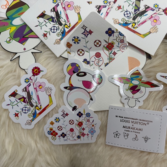 Louis Vuitton x Takashi Murakami Packaging: Ribbon, Tag, Paper Bag, Sticker Set - Picture 5 of 10